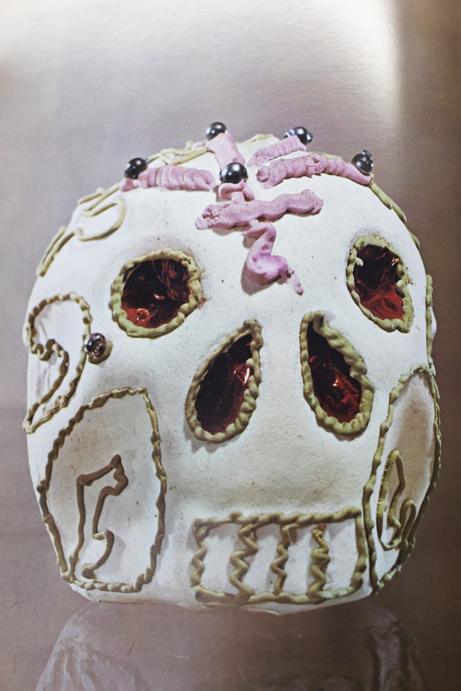 Calavera de azúcar blanca